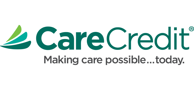 Logo of CareCredit with the tagline "Making care possible... today."
